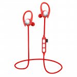Wholesale Hook Over the Ear Bluetooth Headset Earbud with MicroSD Music Slot MST7 (Red)